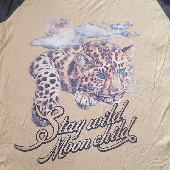 New spell design stay wild moon child raglan tee L - Picture 13 of 17